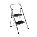 Robuster, rutschfester Aluminium-Klapptritt - 2-stufig