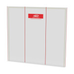 Flexible, reißfeste, beliebig kombinierbare Staubschutzwand mit Reißverschlüssen 