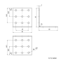 Feuerverzinkter, gleichschenkliger Lochplattenwinkel